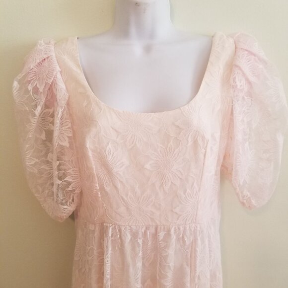 Alicia 7 8 Pink Floral Lace Fairy Tale Princess Dress Vintage USA Victorian Rege - Picture 11 of 11